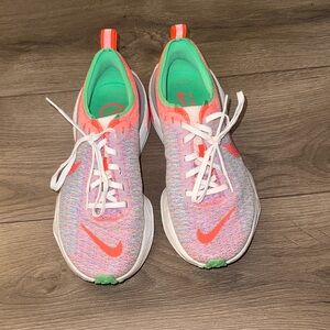 Nike Pink and Green Athletic Sneakers